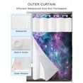 thumbnail image 4 of No Hook Shower Curtain with Snap-in Liner, Purple Ombre Starry Night Waterproof Fabric Bathroom Curtains, Modern Abstract Art Bath Curtains & Mesh Top Window 72"x78" Long, 4 of 9