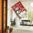 thumbnail image 4 of SM-XLHN Let It Snow Snowflake Snowman Christmas House Flag 28x40 Inch Double Sided, Black Winter Holiday Yard Outdoor Decorative Flag, 4 of 6