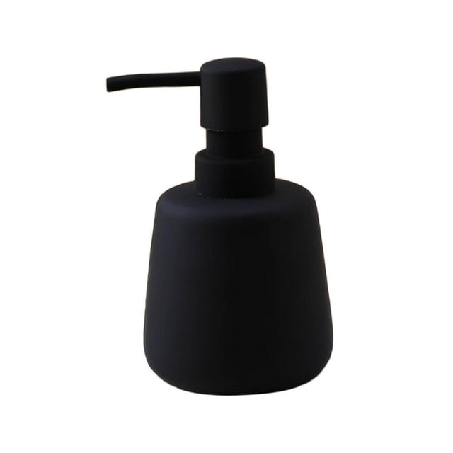 Dispensador de jabón, dispensador de jabón corporal vacío recargable, práctico, loción, dispensador de jabón para encimera, cocina, hogar y baño , negro