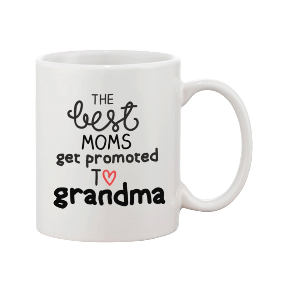 Grandparents Gift 11oz Coffee Mug Set Only The Best Dads/Moms Get Promoted to Grandpa/Grandma