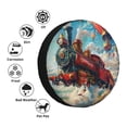 thumbnail image 4 of Logiee Beautiful Red Train Hot Air Balloon Print Spare Tire Cover, Universal Wheel Protectors,Waterproof Dust-Proof UV Sun Wheel Tire Cover,Fit for SUV, RV, Travel Trailer, Truck-16 inch, 4 of 6