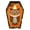 B, variant on Halloween Light Up Tabletop Decoration Coffin Shaped Desk Accent with Bat Character Print for Indoor Display