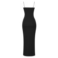 thumbnail image 2 of CAICJ98 Formal Dress Women's Wrap V Neck Long Sleeve Belted Formal Bodycon Dress Black,4XL, 2 of 4