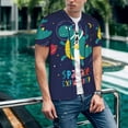 thumbnail image 6 of Uemuo Dinosau Space Explorer Print Mens Polo Shirts Baseball T-shirt Performance Short Sleeve Golf Shirt Moisture Wicking Athletic Casual Collared T-Shirt-3X-Large, 6 of 7