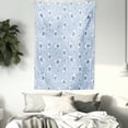 thumbnail image 3 of Boy's Tapestry, Teddy Bears on Blue Backdrop Holding Hearts Baby Shower Theme Toddler, Wall Hanging for Bedroom Living Room Dorm Decor, 60W X 80L Inches, Baby Blue Cadet Blue White, by Ambesonne, 3 of 5