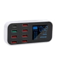 thumbnail image 4 of USB Car Charger Station, Anti Fall Overcurrent Protection 40W 8 Ports USB Car Display Charger High Temperature Resistance  For Smartphones, 4 of 8