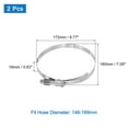 thumbnail image 2 of Uxcell 2Pack Worm Gear Drive Hose Clamps Constant Tension Adjustable Range 146-169mm, 2 of 4