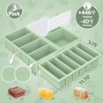 thumbnail image 6 of 3-pack Silicone Freezer Trays With Lid 2 Large 2-cup(500ml)&4 Medium 1-cup(125ml)&6 Small 1/2-cup(75ml) Soup Container Molds Ice Cube Tray For Meal Prep&freezing Stews Sauces, 6 of 8