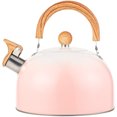 thumbnail image 1 of Whistle Tea Kettle, Stainless Steel Tea Kettle, Fast Boiling, Cool Handle, Safe on All Stovetops - Pink, 1 of 5