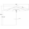 thumbnail image 5 of California Umbrella Newport Series 11 ft. Sunbrella Fabric Patio Umbrella With Fiberglass Ribs, 5 of 7