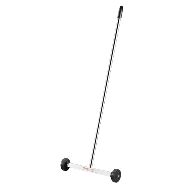 STAWAY Balayeuse Magnétique 15 Pouces avec Roues - Outil Télescopique Robuste pour Clous et Débris Métalliques - Hauteur Réglable, Poignée Ergonomique, Idéal pour Ateliers et Toitures