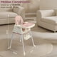 thumbnail image 5 of Silla alta para bebé Ktaxon 6 en 1 portátil rosa con arnés de 5 puntos, 5 of 7