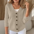 thumbnail image 2 of SUXIAN Womens Lightweight Cardigan Fall Winter Button Down Sweater Casual Comfortable Commute Solid Color Top Long Sleeve Cardigan Sweaters for Women, 2 of 5