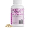 thumbnail image 3 of Bronson Hair, Skin & Nails for Women, Biotin, Vitamin A, C, E, B2, B6, 100 Capsules, 3 of 4