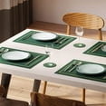 thumbnail image 4 of Compagnons de Table Polyvalents, Napperons Réversibles Double Face Lot de 4, Résistants à la Chaleur Antidérapants et Imperméables pour Toute Table, Lavables et Faciles à Nettoyer (Vert), 4 of 6