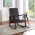 thumbnail image 2 of ACME Raina Faux Leather Upholstered Rocking Chair in Dark Brown and Espresso, 2 of 6