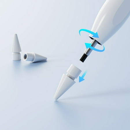 Tronsmart - Kreda 10 Stylus Pen with Tilt Sensitivity, Palm Rejection, Magnetic iPad Pencil Compatible with iPad - White