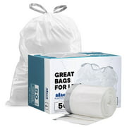Plasticplace Simplehuman Code J Compatible Drawstring Trash Bags, 10-10.5 Gallon, 50 Count