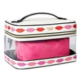 thumbnail image 2 of Victoria's Secret Just a Kiss Weekender Train Cosmetic Makeup Vanity Duo Case 2 Piece Set White Pink New, 2 of 4
