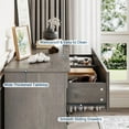thumbnail image 5 of Luku Farmhouse Roman Column 6 Drawer Dresser, Mid-Century Modern Cabinet, Large Storage Chest, 5 of 7