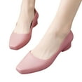 thumbnail image 3 of NOKIO Women's Low Chunky Heels Dress Shoes Women Shoes Coarse Heels Short Leather Boots Boots High Heels Women Boots Fashion Zipper Shoes Closed Toe Comfortable Wedding Work Pumps Shoes, 3 of 8