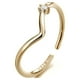 thumbnail image 4 of Anillo abierto Sonducket en forma de V para mujer, Aleación, Plata, Oro, 4 of 6