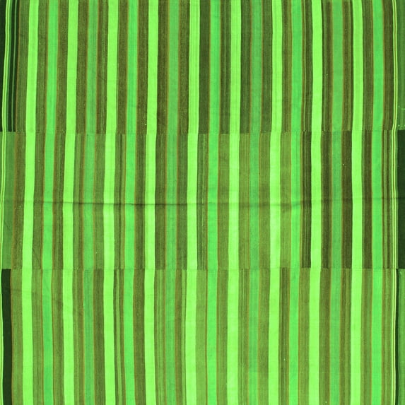 Ahgly Company Indoor Square Southwestern Green Country Area Rugs, 5' Square