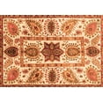 thumbnail image 1 of Ahgly Company Indoor Rectangle Oriental Orange Modern Area Rugs, 2' x 5', 1 of 4