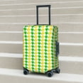 thumbnail image 6 of Daiia yellow and green houndstooth Luggage Cover, Thickened Washable Travel Luggage Covers, Elastic Unique Baggage Covers for 18-20 inch Luggage-Small, 6 of 7
