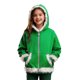 thumbnail image 2 of Sudadera con capucha y cremallera de manga larga para niñas y niños, informal, con bolsillo y color liso, de poliéster, 2 of 5
