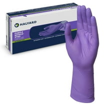 HALYARD PURPLE NITRILE-XTRA Exam Gloves, Sterile (Individually Wrapped), Powder-Free, 5.9 mil, 12 Inches, Purple, X-Large, 14263 (Box of 100/50 Pairs)