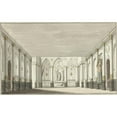 thumbnail image 2 of Pieter Barbiers 18x13 Gold Ornate Wood Frame and Double Matted Museum Art Print Titled - Design for a Theater Decor of a Church Interior (1779), 2 of 4