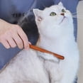 thumbnail image 2 of 3-Size Stainless Pet Comb - Wood Handle Grooming Brush for Cats/Dogs Flea Removal & Detangling, 2 of 9