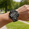thumbnail image 1 of Reloj de cuarzo digital para negocios, para hombres y mujeres, con correa de acero inoxidable, resistente al agua hasta 30 metros, función de fecha y alarma, elegante reloj de pulsera formal., 1 of 9