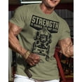 thumbnail image 2 of Gymish Strength Is Earned Not Given Workout T-Shirt – Motivational Gym Tee for Men, Athletic Lifting Shirt, 2 of 6