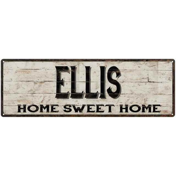 ELLIS Rustic Home Sweet Home Sign Gift 6x18 Metal Decor 206180084121