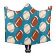 thumbnail image 1 of HATIART Couverture Baseball Rugby Football Anti-Pilling Polaire Polaire à Capuche Couverture Jeter Wrap 56x80 Pouces, 1 of 3