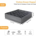 thumbnail image 2 of Organizador de armario para estante de dormitorio, lavable, resistente al polvo, la humedad y el desgarro, organizador de cajones con costuras reforzadas, 2 paquetes, 24 celdas, 2 of 8