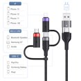 thumbnail image 2 of Cable de carga YOUSAMS PD USB C 5 en 1 de nailon trenzado de 60 W, 1,2 m, 2 of 8