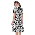 thumbnail image 2 of Bixox Robe d'Été à Manches Courtes pour Femmes Robe Ample Longueur Genou avec Poches-Yin et Yang, 2 of 7