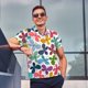 thumbnail image 4 of Fotbe Colorful Butterflies Camiseta Polo de Golf para Hombre con Estampado – Camisa Deportiva Transpirable con Cuello Abotonado-Medium, 4 of 6