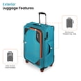 thumbnail image 3 of New York Xpress 22" Softside Carry-on Luggage, Expandable Suitcase with Spinner Wheels, TSA-Approved, Sky Blue , WD8818, 3 of 10