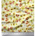 thumbnail image 1 of Soimoi Yellow Cotton Voile Fabric Floral Print Fabric by Yard 56 Inch Wide, 1 of 1