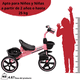 thumbnail image 5 of Triciclo para Niños con Bastón Torreta con Luz y Sonido Pedales Desmontables Posapiés Plegables Apto desde 2 años o hasta 25 kg - Rosa, 5 of 7