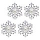 thumbnail image 4 of GOOHOCHY 4 anillos para servilletas navideñas con forma de copo de nieve y perlas, ideales para decorar la mesa del comedor., 4 of 8