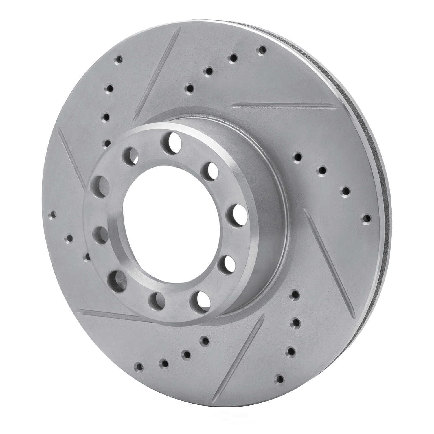 Dynamic Friction Company 631-63010L DFC Brake Rotor - Drilled And Slotted - Silver