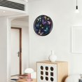 thumbnail image 6 of Indoor 12' Voice-Activated Luminous Decoration Wall Clock With LED Night Light Seamless Pattern with Butterflies, 6 of 8