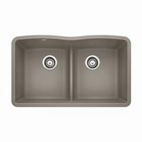 BLANCO DIAMOND Equal Double Low Divide Undermount - Truffle