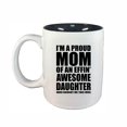 thumbnail image 2 of Mom Coffee Mugs, Proud Mom of an Awesome Daughter 11oz Ceramic Coffee Cup Teacup with Handle, Funny Birthday Gifts, 2 of 4