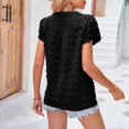 thumbnail image 5 of RMGVDSD Women's 2025 Fashion Tops Women's V Neck T Shirt With Chiffon Pompom Casual Summer Top Trendy Going Out Tops, 5 of 6